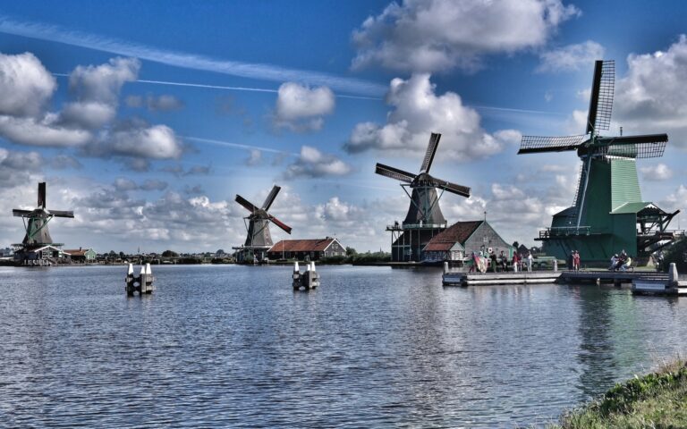 A Picture of Windmills From Netherlands Saanse Schans